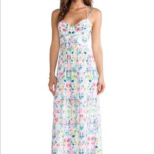 Amanda Uprichard Slit Maxi Gown in Floral